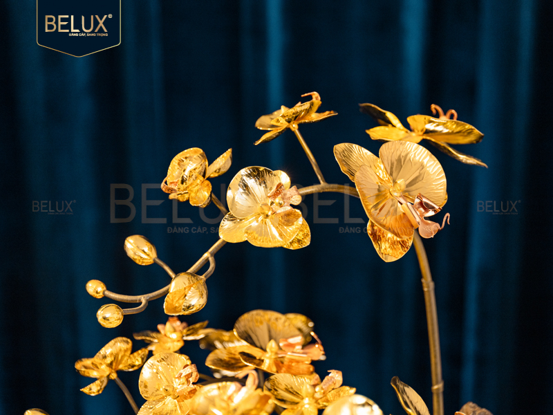 Lan Trầm Mộc 9 cành  mạ vàng 24k&nbsp;61x31x50cm